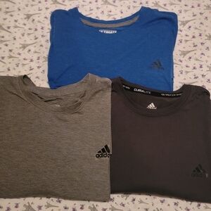 adidas Short Sleeve Tee Trio - Blue, Gray, Charcoal Black